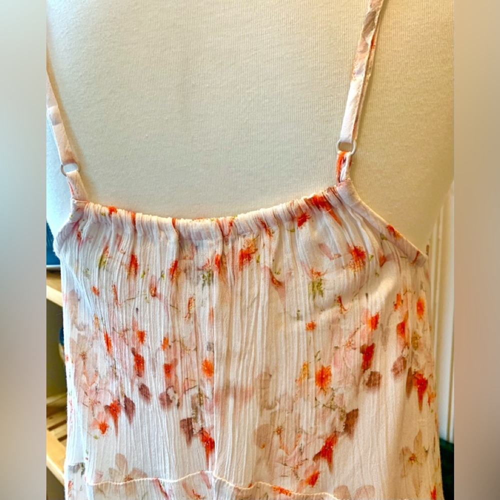 ALL SAINTS DRESS MAXI FLORAL IVORY 6 - Picture 5 of 12